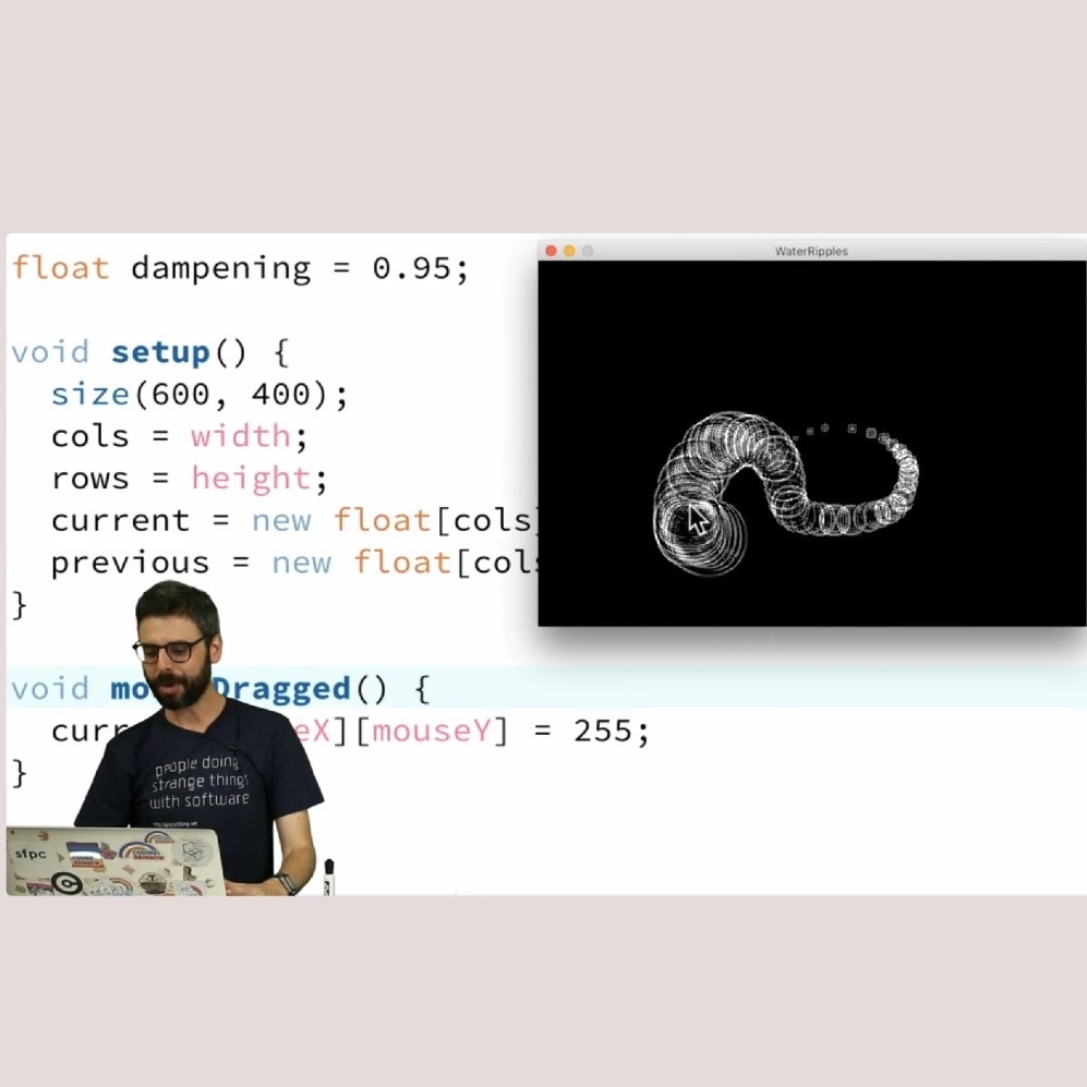 Potential water code using p5.js that we found through research but decided against using due to lack of customization.