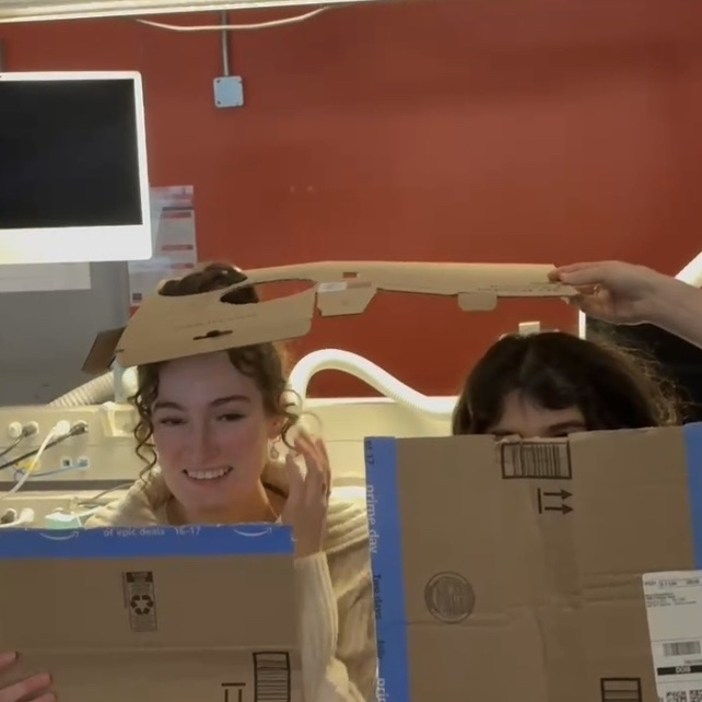 Bodystorming part 1 - the pan is placed on the stove.