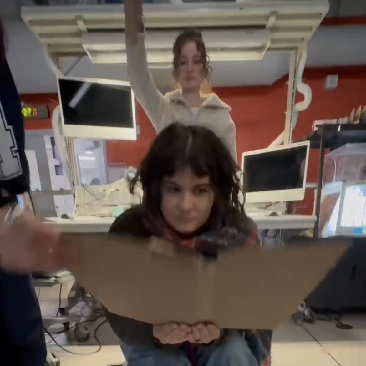 Bodystorming part 4 - demo of the oven opening.